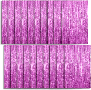 20 Pack Foil Curtain Backdrop Metallic Tinsel Foil Fringe Curtains Photo Booth P - Picture 1 of 7