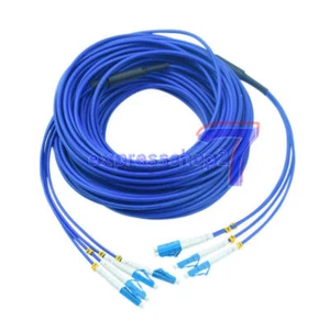 150m LC-LC 4 Litzen Innen Panzer Glasfaserkabel SingleMode 9/125 LWL Patchkabel - Bild 1 von 1
