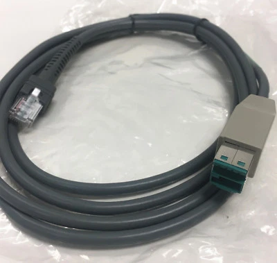 Brand New Symbol Motorola CBA-U03-S07ZAR USB Cable 7' Power Plus Connector - Image 1 of 4