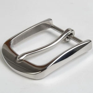 Replacement Stainless Steel Single Prong Rectangle Leather Belt Buckle 40mm - Picture 1 of 10
