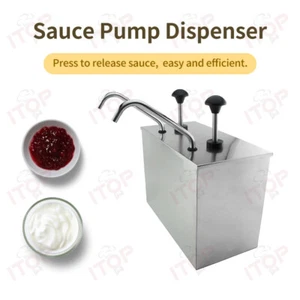 Sauce Pump Dispenser 3.6L/7.2L/10.8L Capacity Salad Comdiment Ketchup Fructose - Picture 1 of 15