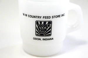 Galaxy Golden Sun WW Country Feed Store Odon Indiana Milchglas Kaffeebecher - Bild 1 von 4