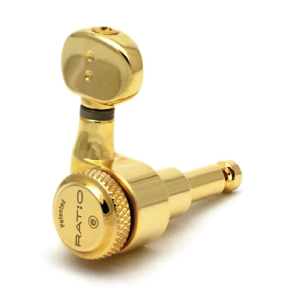 NEW Graph Tech Ratio 6-In-Line 2-Pin Classic Locking Tuners, GOLD, #PRL-8731-G0 - Image 1 of 1
