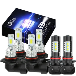 For GMC Sierra 3500 2500 2003-2007 LED Headlight High+Low & Fog Light Bulbs Kit - Foto 1 di 16