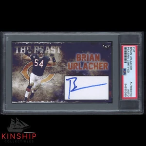 Brian Urlacher signed 3x5 Custom Card Cut PSA DNA Slabbed Bears HOF Auto C1695 - Picture 1 of 1