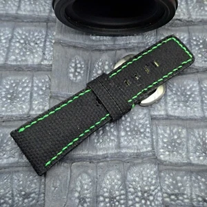 28mm/24mm Canvas Watch Band Bespoke Vintage Minimalist Design - Picture 1 of 10