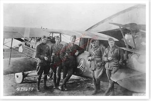 Foto alogenuri d'argento Eddie Rickenbacker 94° squadrone aerodinamico con SPAD XIII - Foto 1 di 1