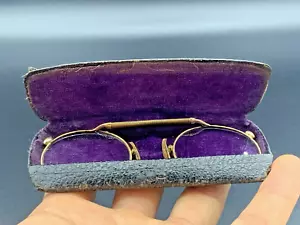 Seltene Pince Nez 10K Gold Filled Brillengestell Brille gemarkt 1/10 10ct G.F. - Bild 1 von 10