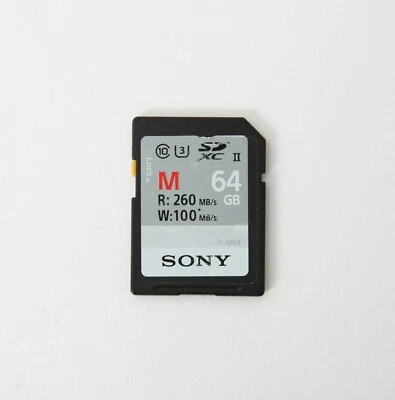 Sony M Series 64GB SDXC UHS-II Class 10 U3 Memory Card Speed Up to 260MB/s - Image 1 of 2
