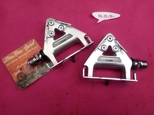 NOS/NIB SHIMANO 600 ULTEGRA TRI COLOR PD-6400 VINTAGE BIKE PEDALS VEIL - Picture 1 of 13