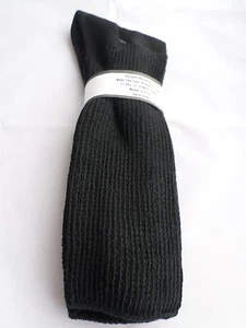 1 Pair Mens Over Calf Diabetic Sock 100% Cotton 12-14 XL Made in USA Black - Picture 1 of 4