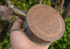 Antique Rare Ottoman Islamic Silver & Brass Gun Powder Flask Bottle Handcrafted