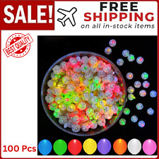 JGoo 100Pcs Multicolor LED Balloon Lights Waterproof Flash Round Tiny Led Light