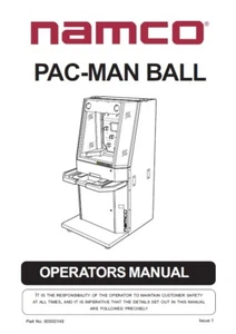 NAMCO - PAC MAN BALL COIN PUSHER MANUAL - 2P ARCADE MACHINE - COIN OPERATED - Picture 1 of 1