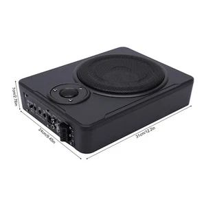 600W Slim Under-Seat Subwoofer Powered Car Truck Sub w/ Amp Kit Speaker 8" New - Picture 1 of 10