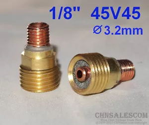 3 pcs 45V45 Collet Body Gas Lens for Tig Welding Torch WP-9-20-25 3.2mm 1/8" - Picture 1 of 2