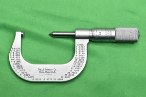 Starrett 585 1-2" Screw Thread Micrometer UN & UNJ 28-30 P - No Case - Picture 1 of 20