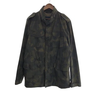 ETRO Botanical pattern Jacquet Military Jacket Khaki Silver Hardware Nylon - Picture 1 of 9