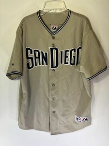 Camiseta Majestic de los Padres de San Diego para Hombres Talla L Gris Arena MLB Auténtica Cosida - Imagen 1 de 9
