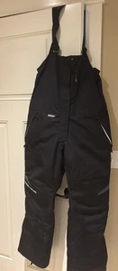 Polaris Womens Northstar 2.0 Snowmobile Bibs Waterproof Warm Black Snow Pants - Picture 1 of 5