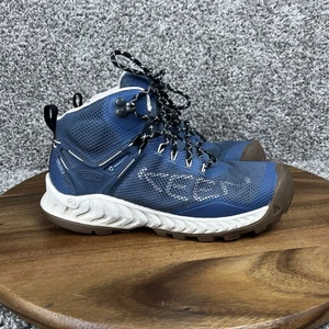 Keen NXIS EVO Mid Waterproof Hiking Shoes Women’s Size 7 Boots Blue - Picture 1 of 9