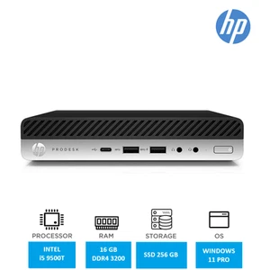 Mini PC HP ProDesk 600 Intel i5-9500T 16/256GB WinDOWS 11 PRO WiFi+BT - Bild 1 von 7