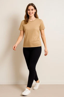 复古首期衬衫 W 尺寸 M 金色金属线短袖旧钱 — 第 1/4 张图片