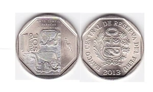 PERU COIN 2013 , ARTE TEXTIL PARACAS , UNC - Picture 1 of 1