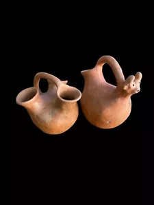 Peruvian Pre Columbian Pottery Vessels including Zoomorphic style - Picture 1 of 8