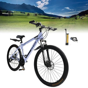 26" wheels 27 speed double disc brake mountain bike MTB for adults GrayU - Picture 1 of 17