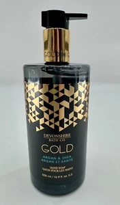 Devonshire Bath Co Hand Soap GOLD Argan & Shea Wizmet Kitchen Pump 16.9 Fl Oz - Picture 1 of 6