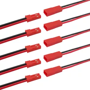 20/10x JST BEC Stecker / Buchse 22AWG Kabel 100mm Connector 2 Pin LED Lipo Akku - Bild 1 von 6