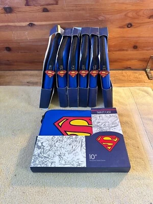 Superman Logo Blue Neoprene iPad Android Tablet Zippered Case Fits up to 10" NEW - Image 1 of 4