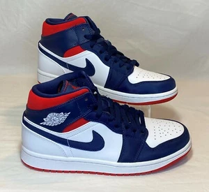 NIKE Air Jordan 1 Mid SE "Olympic USA" Size 7½M/9W Red White & Blue Shoes New - Picture 1 of 6