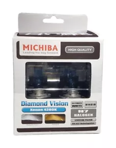 Michiba Diamond Vision Super White Xenon Upgrade Halogen Headlight Bulbs Set - Picture 1 of 26