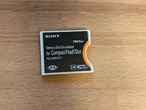 Sony AD-MSCF1 Memory Stick Duo Adapter for Compact Flash - Picture 1 of 2