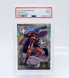 2024 UD Flair Marvel Magneto Iridescence #IR16 X-Men PSA 9 - Picture 1 of 2