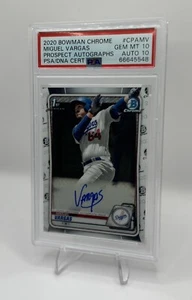 2020 Miguel Vargas 1st Bowman Chrome #CPAMV PSA 10 Auto 10 - Picture 1 of 2