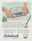 1951 Esterbrook Fountain Pen Christmas Gift Presentation Case Print Ad SP5