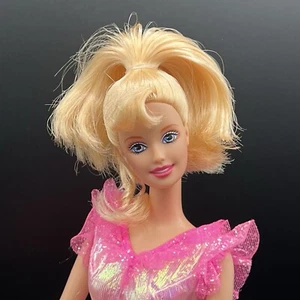 Vintage 1998 Mattel Bubble Fairy Barbie bambola bionda con vestito petalo glitter originale - Foto 1 di 16