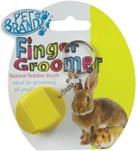 Key Ring Rubber Small Animal Finger Grooming Brush Rabbit Guinea Pig Hamster ETC - Picture 1 of 1