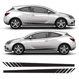 Slash Seitenstreifen Aufkleber Sticker Vinyl Kit passt allen Vauxhall (Opel) Astra GTC VXR - Bild 1 von 4