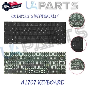 For Apple Macbook Pro A1706 A1707 13'' 15'' 2016 2017 UK Layout Keyboard Backlit - Picture 1 of 3