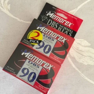 2 pk Memorex DBS 90 Blank Audio Cassette Tapes NEW sealed - Picture 1 of 2