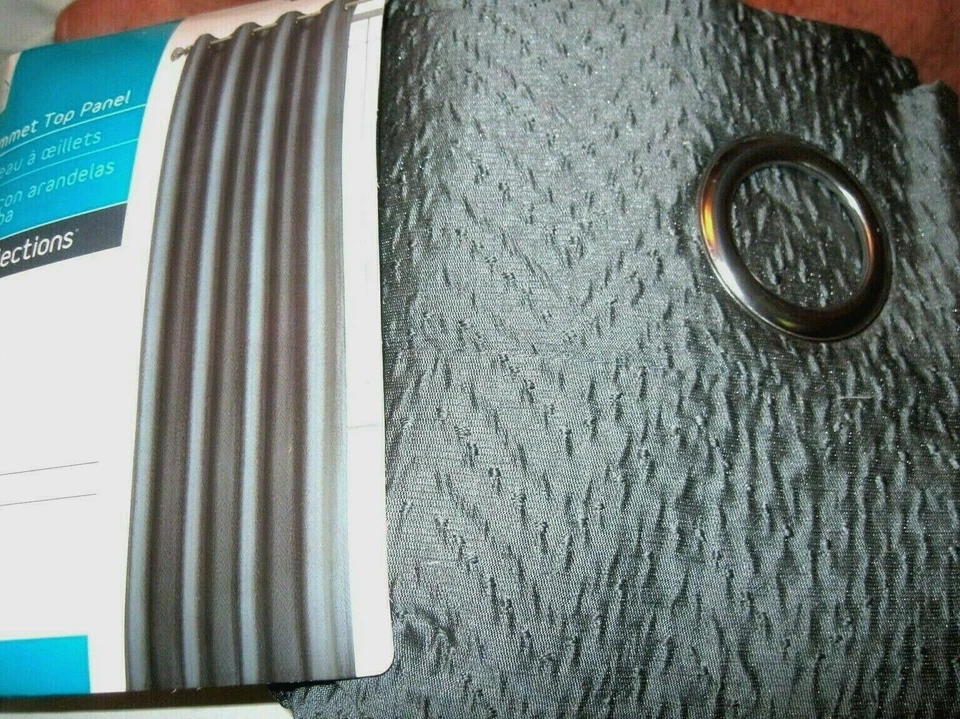 Style Selections LYNSEY Medium Blue Grommet Top Curtain 84L 0391734 NIP - Image 1 of 1