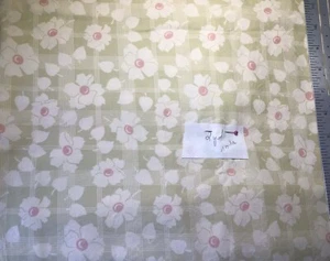 Moda Patterns of History Kansas City Star Green Plaid Floral fabric 2 Yards - Picture 1 of 2