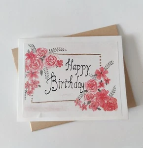 Happy Birthday Cards, Original Watercolor Print, Pack of 10 (Envelopes Included) - Picture 1 of 1