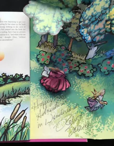 Robert Sabuda SIGNED AUTOGRAPHED Alice's Adventures in Wonderland HC Pop-Up NEW - Picture 1 of 3