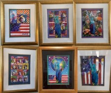The Peter Max 9/11 Suite Mixed Media Art Collection - 6 Authentic Paintings