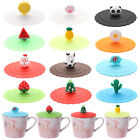Tea Coffee Lids Dustproof Leakproof Suction Cup Cover Silicone Cup Cover